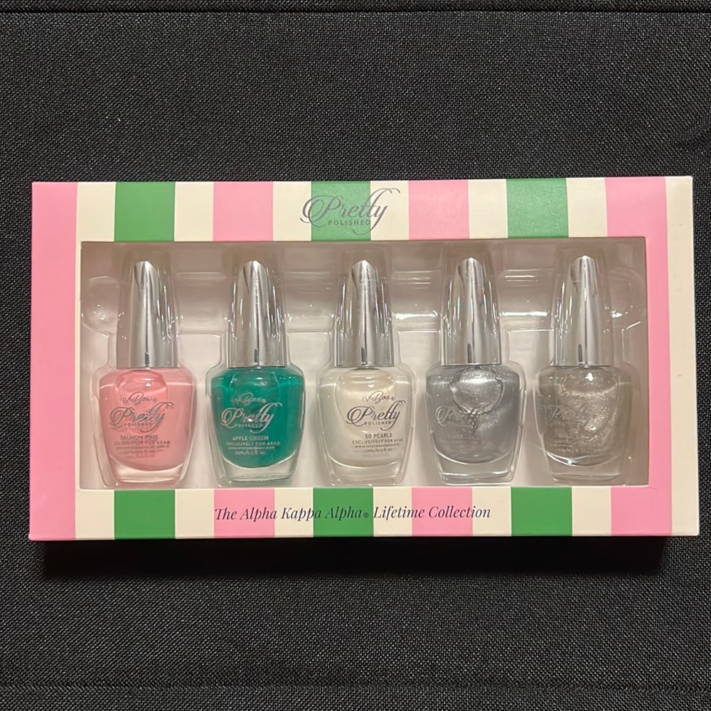 AKA Pink and Green Nail Polish Set